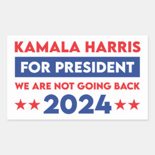 We Are Not Going Back Kamala Harris For President Sticker