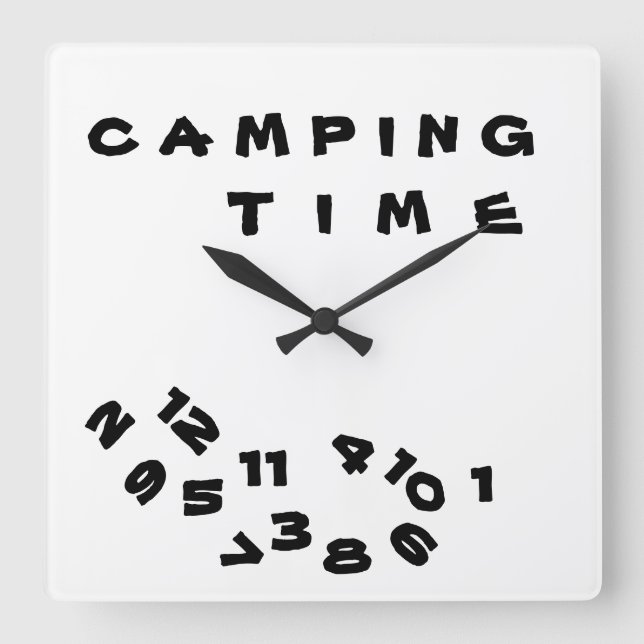 "WE ARE ON *CAMPING TIME* WITH THIS COOL CLOCK (Front)