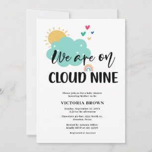 We are on Cloud NIne Baby Shower Invitation