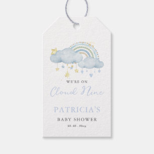We are on Cloud Nine Boy Baby Shower  Gift Tags