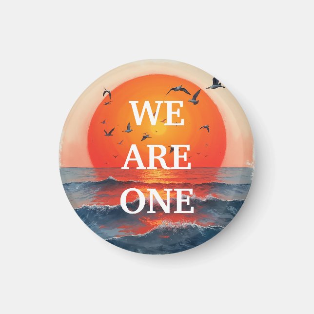 We ARE ONE Button magnet  (Front)