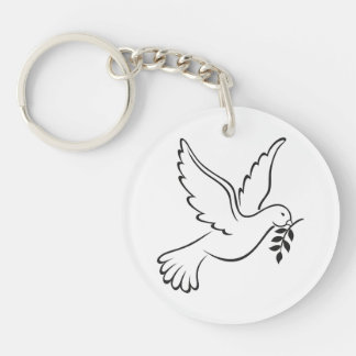 We are one heart to support peace. keychain