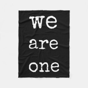 We Are One Men Graphic Insre Tee Sitive Message Fleece Blanket