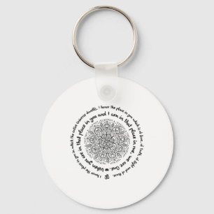 We Are One Namaste Happy Zen Yoga Meditation Manda Keychain