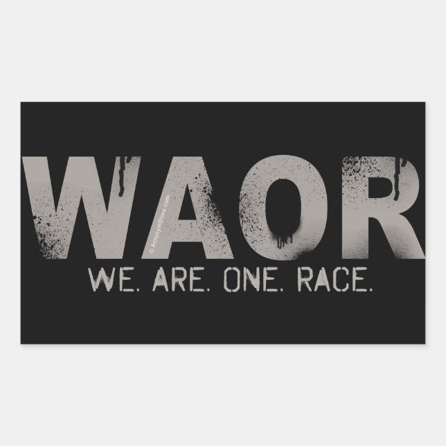 We Are One Race Sticker (Front)