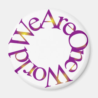 We Are One World (Purple) Magnet