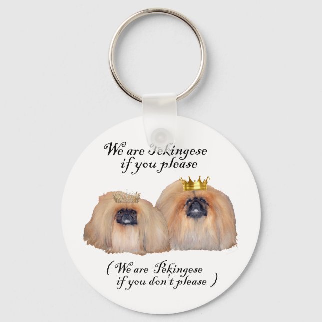 We are Pekingese Keychain (Front)