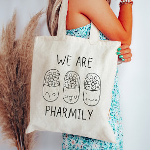 We Are Pharmily   Funny Pharmacy Technician Tote Bag