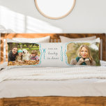 We are so Lucky to Have You Curly Bracket 2 Photo Body Pillow<br><div class="desc">Personalized photo body pillow for someone special. The design features curly brackets to frame your photo's defining who's WE and who's YOU. Lettered in casual handwriting and skinny font typography, the wording reads: WE are so lucky to have YOU. The photo template is set up for you to add your...</div>