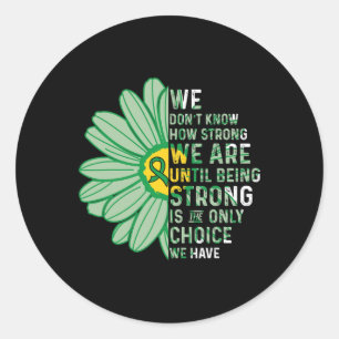 We Are Strong- Bile Duct Cancer Awareness Supporte Classic Round Sticker