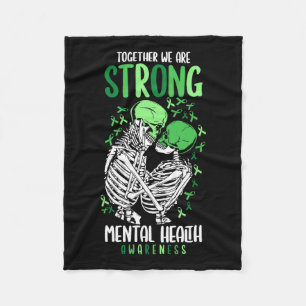 We Are Strong Mental Health Awareness Warrior  Fleece Blanket