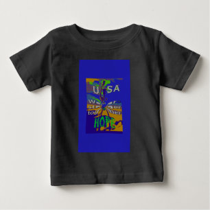 We are stronger together funny USA Hope pattern de Baby T-Shirt