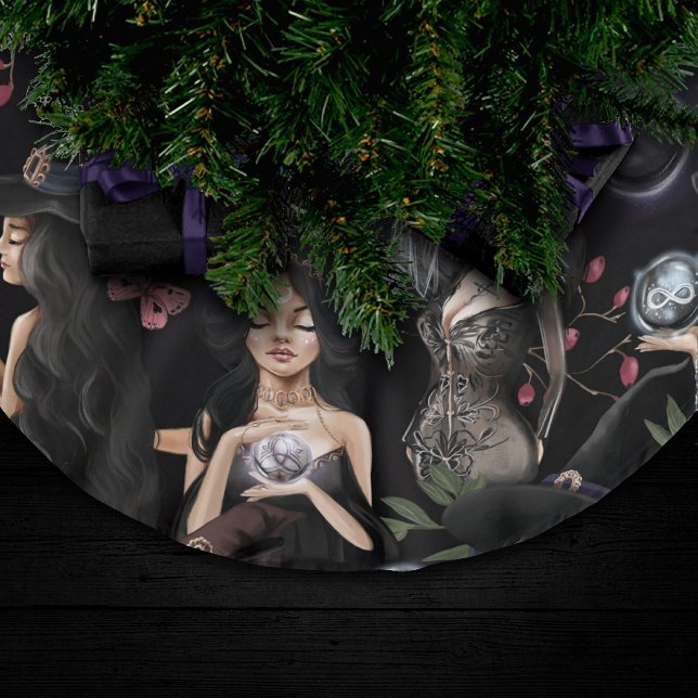 We Are the Daughters of Witches You Could Not Burn Brushed Polyester Tree Skirt (Creator Uploaded)