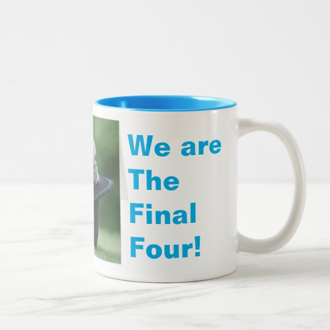 We are the Final Four mini pigs Two-Tone Coffee Mug (Right)