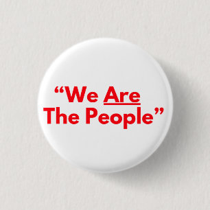 We Are The People Red Text Taxi Driver 1 Inch Round Button