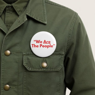 We Are The People Red Text Taxi Driver 4 Inch Round Button