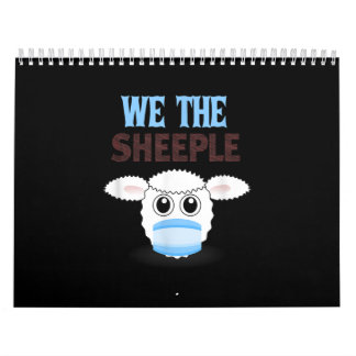 We are The sheeple | funny sheep with face mask Calendar