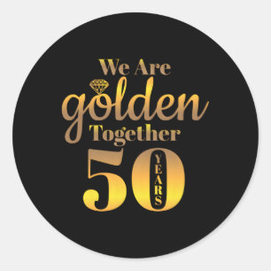 We Are Together 50 Years 50Th Anniversary Wedding Classic Round Sticker