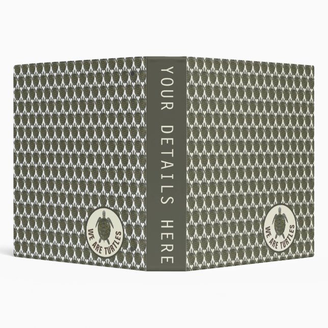 We are turtles customisable edge turtle pattern binder (Background)
