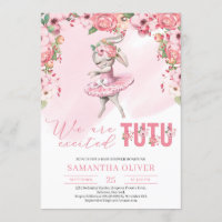 We are tutu excited bunny floral girl Baby Shower