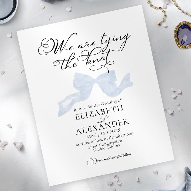 We Are Tying The Knot | Blue Bow Budget Wedding (Creator Uploaded)