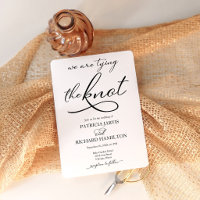 We Are Tying The Knot Elegant Wedding
