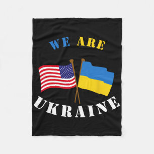 We Are Ukraine Shirt Support Ukraine Ukrainian Rig Fleece Blanket