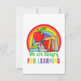 We Are Very Hungry Caterpillar Teacher For Learnin Thank You Card