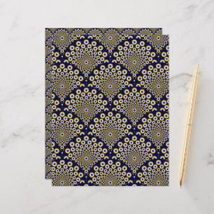 We Are Watching You Navy And Gold Art Deco