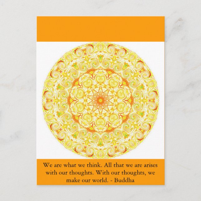 We are what we think. All that we are arises...... Postcard (Front)