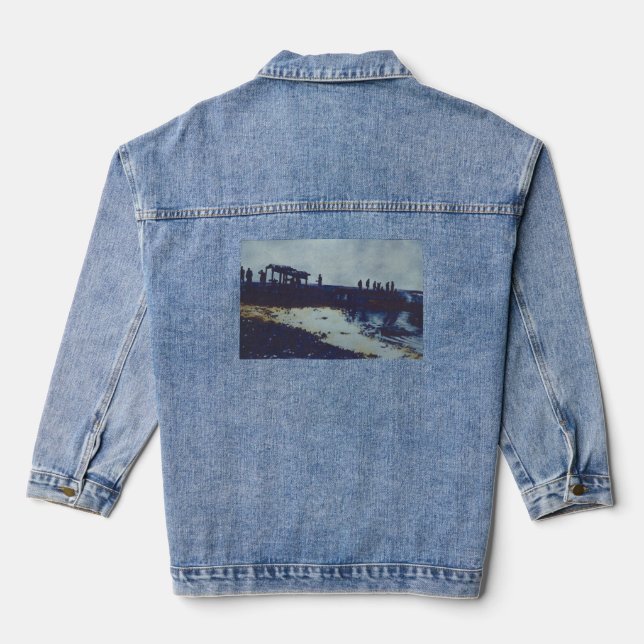 We ate all the Fish, Now What? Harbour Island Denim Jacket (Back)