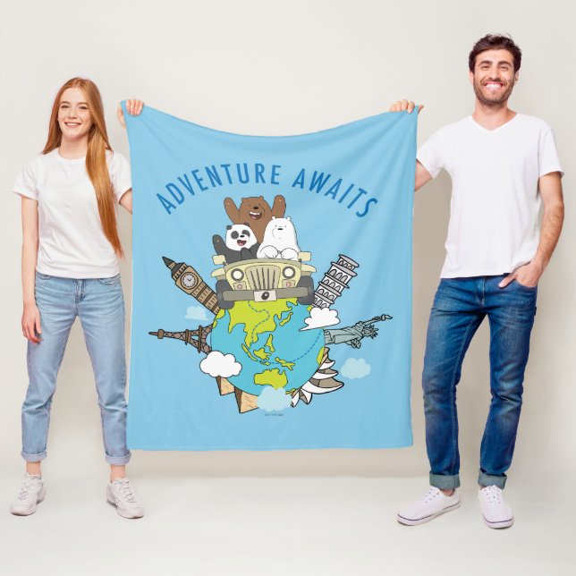 We Bare Bears - Adventure Awaits Fleece Blanket (In Situ)