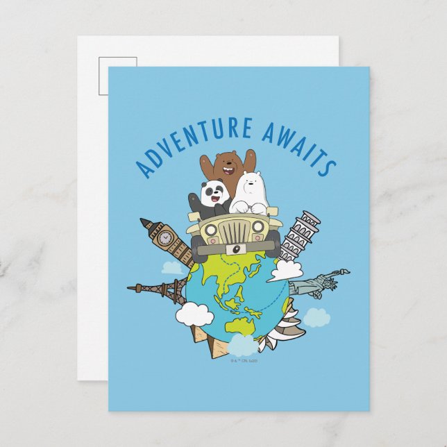 We Bare Bears - Adventure Awaits Postcard (Front/Back)