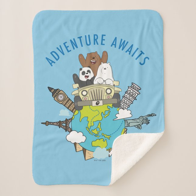We Bare Bears - Adventure Awaits Sherpa Blanket (Front)