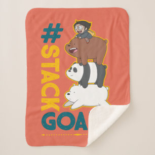 We Bare Bears and Chloe - #StackGoals Sherpa Blanket