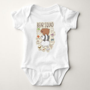 We Bare Bears - Bear Squad Journal Graphic Baby Bodysuit