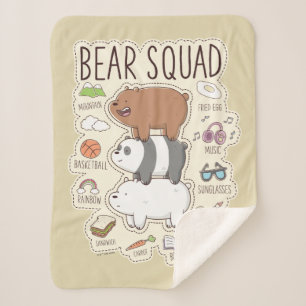 We Bare Bears - Bear Squad Journal Graphic Sherpa Blanket