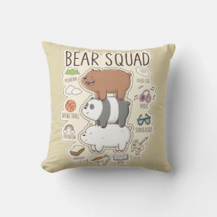 We Bare Bears - Bear Squad Journal Graphic Throw Pillow