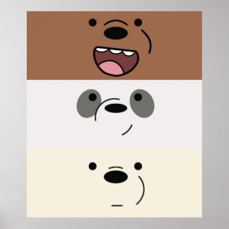 We Bare Bears  Bear Stripes Poster
