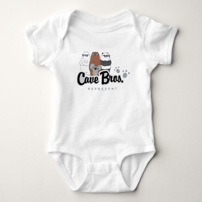 We Bare Bears - Cave Bros. Represent Baby Bodysuit (Front)