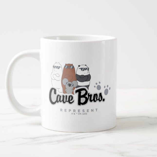We Bare Bears - Cave Bros. Represent Large Coffee Mug (Left)