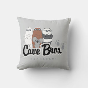 We Bare Bears - Cave Bros. Represent Throw Pillow