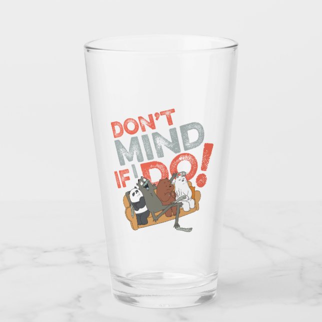 We Bare Bears & Charlie - Don't Mind If I Do! Glass (Front)