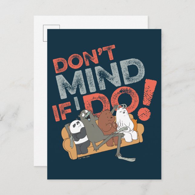We Bare Bears & Charlie - Don't Mind If I Do! Postcard (Front/Back)