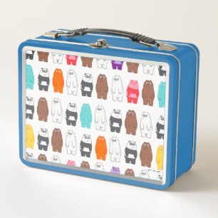We Bare Bears Colorful Bear Pattern Metal Lunch Box