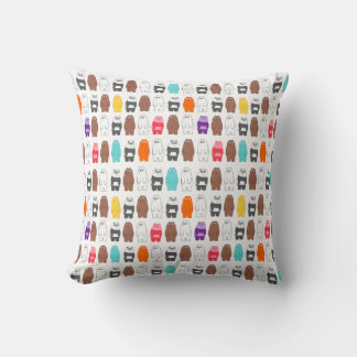 We Bare Bears Colorful Bear Pattern Throw Pillow