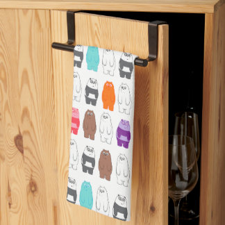 We Bare Bears Colourful Bear Pattern Kitchen Towel