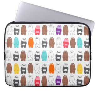 We Bare Bears Colourful Bear Pattern Laptop Sleeve