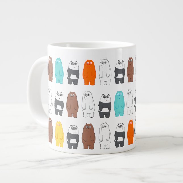 We Bare Bears Colourful Bear Pattern Large Coffee Mug (Front Left)