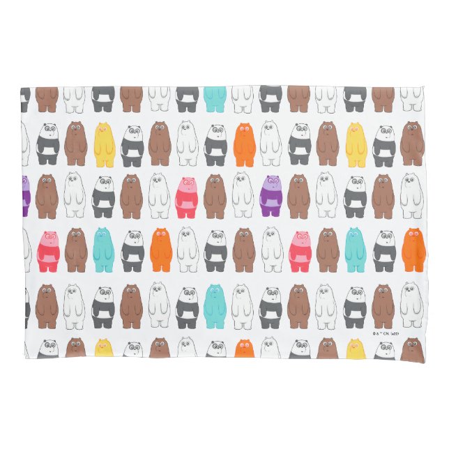 We Bare Bears Colourful Bear Pattern Pillowcase (Front)